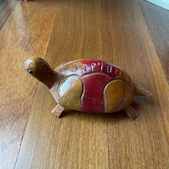 Hand crafted Wood Jamaica Turtle Souvenir - Picture 5 of 6